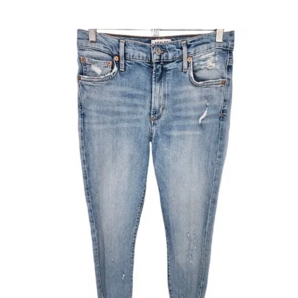 AGOLDE Sophie Mid rise skinny distressed jeans 28 - Picture 2 of 6